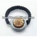 Gewebte Kristallkugel shamballa Ring